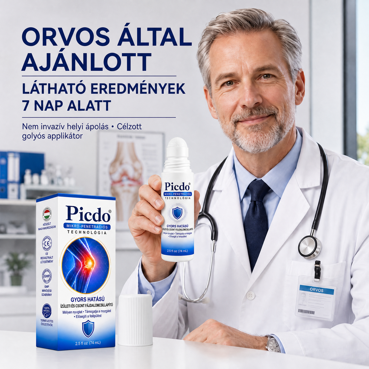𝐏𝐢𝐜𝐝𝐨® 🧑‍⚕️ 0,05 mm-es mikrotűs csont- és ízületregeneráló görgő 🛡️ (Minden felnőtt számára, nőknek és férfiaknak egyaránt – átfogó támogatás különböző ízületi problémák esetén)✅