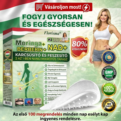 Utánvéttel fizetés [70% kedvezmény] | Magyarországon készült 🇭🇺 Florisma® 👩‍⚕️ Prémium 10 az 1-ben mikro-tűs tapasz moringával és berberinnel. Ajánlott elhízásra, cukorbetegségre, alvási apnoéra és ízületi problémákra 🌈