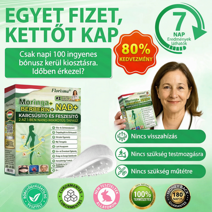 Utánvéttel fizetés [70% kedvezmény] | Magyarországon készült 🇭🇺 Florisma® 👩‍⚕️ Prémium 10 az 1-ben mikro-tűs tapasz moringával és berberinnel. Ajánlott elhízásra, cukorbetegségre, alvási apnoéra és ízületi problémákra 🌈