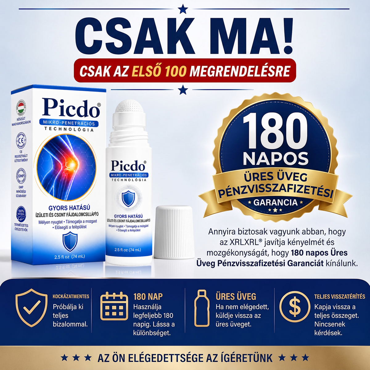 𝐏𝐢𝐜𝐝𝐨® 🧑‍⚕️ 0,05 mm-es mikrotűs csont- és ízületregeneráló görgő 🛡️ (Minden felnőtt számára, nőknek és férfiaknak egyaránt – átfogó támogatás különböző ízületi problémák esetén)✅